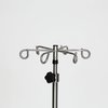 Midcentral Medical SS IV Pole W/Thumb Knob, 6 Hook Top, 6-Leg Spider Base, Yellow, W/3" Casters MCM279-YLW